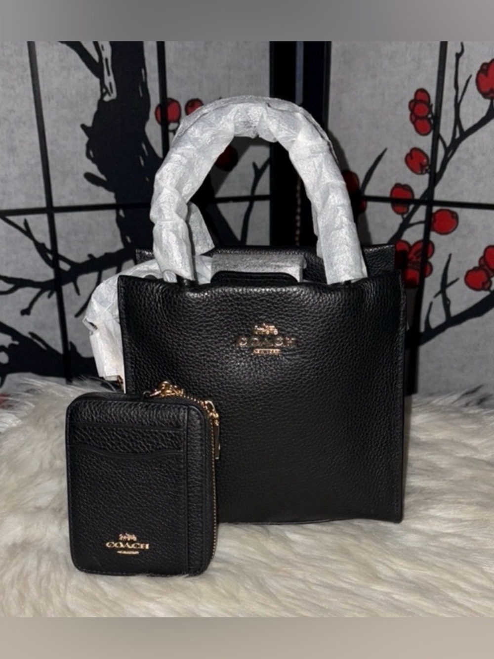 Coach Mini CALLY Xbody/ZIP CARD CASE Wallet 2pc Set